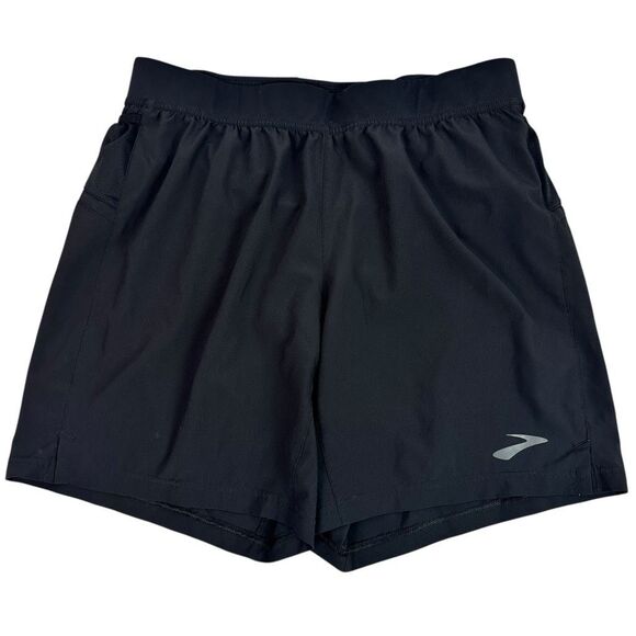 Brooks Mens Medium Sherpa 7" Black Shorts - Picture 1 of 5